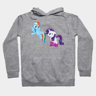 Rainbow Dash and glitter boots Rarity Hoodie